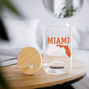 Miami Swagger Pride Glass Can Florida State Map Local Love TS02 Print Your Wear