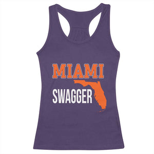 Miami Swagger Pride Racerback Tank Top Florida State Map Local Love TS02 Purple Print Your Wear