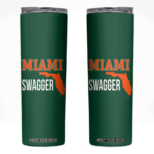 Miami Swagger Pride Skinny Tumbler Florida State Map Local Love TS02 Irish Green Print Your Wear