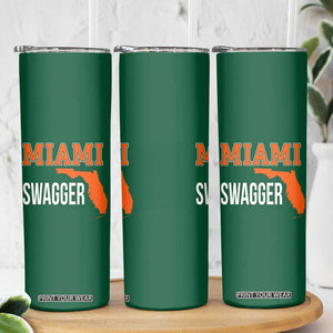 Miami Swagger Pride Skinny Tumbler Florida State Map Local Love TS02 Print Your Wear