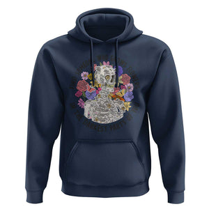 Grunge Aesthetic Skeleton Hoodie Find Someone Who Grows Flowers In The Darkest Part Of You TS02 Navy Print Your Wear