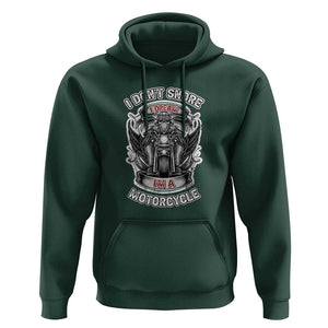 Funny Rider Hoodie I Don't Snore I Dream I'm A Motorcycle Enthusiast TS02 Dark Forest Green Print Your Wear