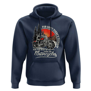 Vintage Motorcycle Rider Hoodie Wind Therapy Rider Biker TS02 Navy Print Your Wear