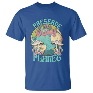 Earth Day T Shirt Preserve This Groovy Planet TS02 Royal Blue Printyourwear