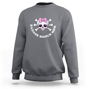 Funny Stepmom Sweatshirt Badass Bonus Mom TS02 Charcoal Printyourwear