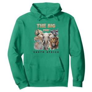 The Big Five South Africa Hoodie Elephant Lion Rhino Buffalo Leopard Animals Safari Wildlife TS02 Irish Green Print Your Wear