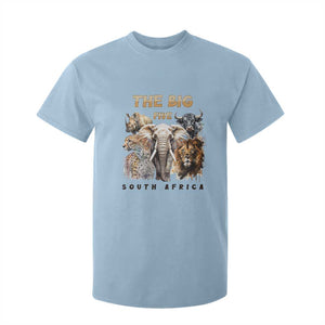 The Big Five South Africa T Shirt For Kid Elephant Lion Rhino Buffalo Leopard Animals Safari Wildlife TS02 Light Blue Print Your Wear