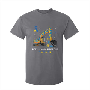 World Down Syndrome Awareness Day Bulldozer T Shirt For Kid TS02 Charcoal Print Your Wear