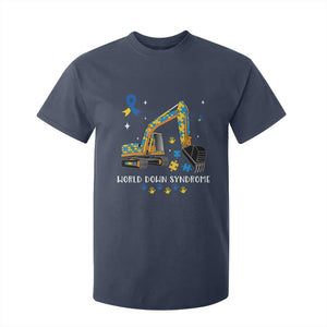World Down Syndrome Awareness Day Bulldozer T Shirt For Kid TS02 Navy Print Your Wear