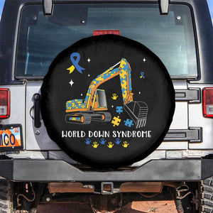 World Down Syndrome Awareness Day Bulldozer Spare Tire Cover TS02 No hole Black Print Your Wear