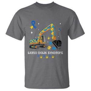 World Down Syndrome Awareness Day Bulldozer T Shirt TS02 Charcoal Print Your Wear