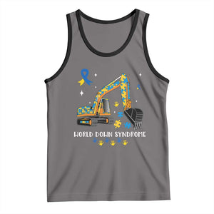 World Down Syndrome Awareness Day Bulldozer Tank Top TS02 Deep Heather Black Print Your Wear