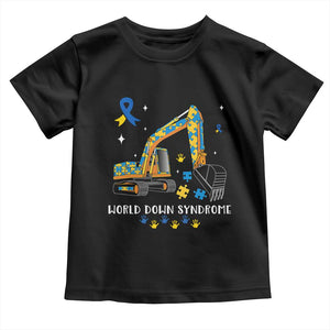 World Down Syndrome Awareness Day Bulldozer Toddler T Shirt TS02 Black Print Your Wear