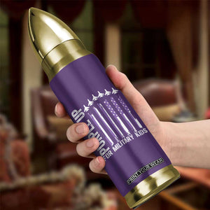 Purple Up For Military Kids Bullet Tumbler American Flag Air Force Military Child Month TS02 Print Your Wear