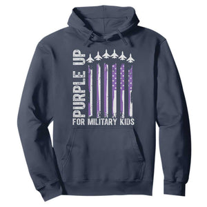 Purple Up For Military Kids Hoodie American Flag Air Force Military Child Month TS02 Navy Print Your Wear