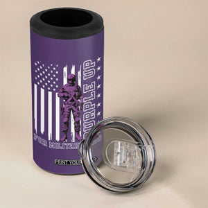 Purple Up For Military Kids 4 in 1 Can Cooler Tumbler Military Child Month TS02 Print Your Wear