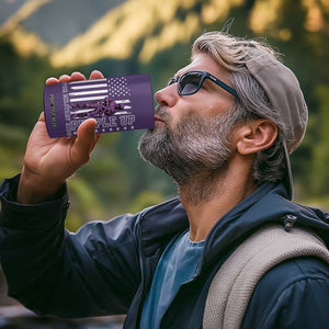 Purple Up For Military Kids 4 in 1 Can Cooler Tumbler Military Child Month TS02 Print Your Wear