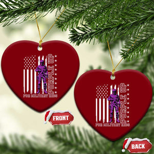 Purple Up For Military Kids Ceramic Ornament Military Child Month TS02 Print Your Wear