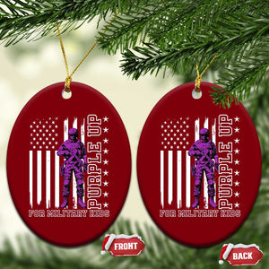 Purple Up For Military Kids Ceramic Ornament Military Child Month TS02 Print Your Wear