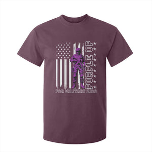 Purple Up For Military Kids T Shirt For Kid Military Child Month TS02 Maroon Print Your Wear