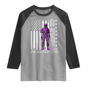 Purple Up For Military Kids Raglan Shirt Military Child Month TS02 Sport Gray Black Print Your Wear