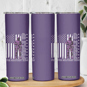 Purple Up For Military Kids Skinny Tumbler Military Child Month TS02 Print Your Wear