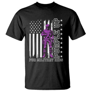 Purple Up For Military Kids T Shirt Military Child Month TS02 Black Print Your Wear