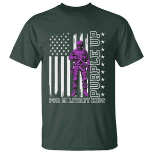 Purple Up For Military Kids T Shirt Military Child Month TS02 Dark Forest Green Print Your Wear