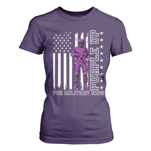 Purple Up For Military Kids T Shirt For Women Military Child Month TS02 Purple Print Your Wear