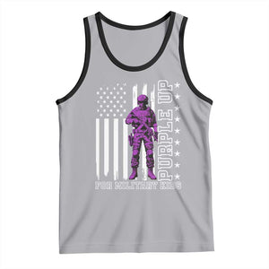Purple Up For Military Kids Tank Top Military Child Month TS02 Athletic Heather Black Print Your Wear