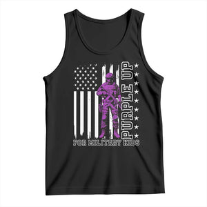 Purple Up For Military Kids Tank Top Military Child Month TS02 Black Print Your Wear