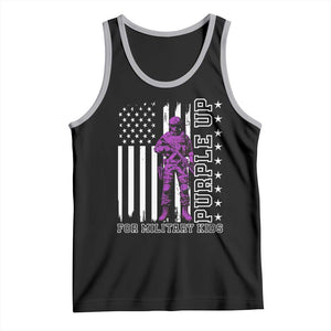Purple Up For Military Kids Tank Top Military Child Month TS02 Black Athletic Heather Print Your Wear