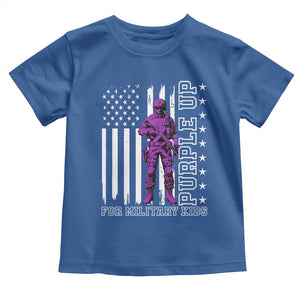 Purple Up For Military Kids Toddler T Shirt Military Child Month TS02 Royal Blue Print Your Wear