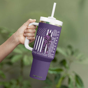 Purple Up For Military Kids Tumbler With Handle Military Child Month TS02 Print Your Wear