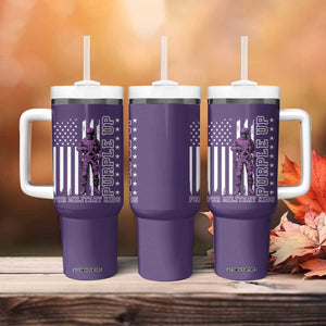 Purple Up For Military Kids Tumbler With Handle Military Child Month TS02 Print Your Wear