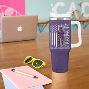 Purple Up For Military Kids Tumbler With Handle Military Child Month TS02 Print Your Wear