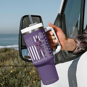 Purple Up For Military Kids Tumbler With Handle Military Child Month TS02 Print Your Wear