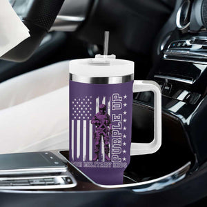 Purple Up For Military Kids Tumbler With Handle Military Child Month TS02 Print Your Wear