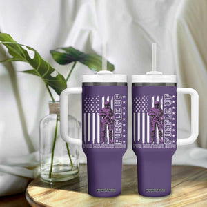 Purple Up For Military Kids Tumbler With Handle Military Child Month TS02 Print Your Wear