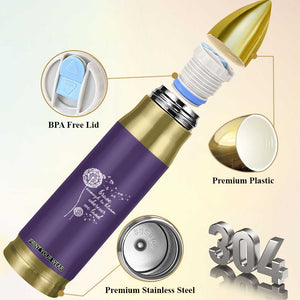 Purple Up For Military Kids Bullet Tumbler Brave Enough To Bloom Wherever We Land Month of Military Child TS02 Print Your Wear