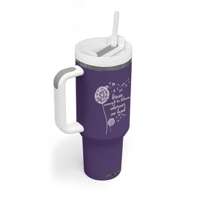 Purple Up For Military Kids Tumbler With Handle Brave Enough To Bloom Wherever We Land Month of Military Child TS02 Print Your Wear