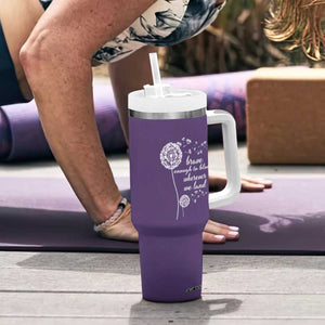 Purple Up For Military Kids Tumbler With Handle Brave Enough To Bloom Wherever We Land Month of Military Child TS02 Print Your Wear