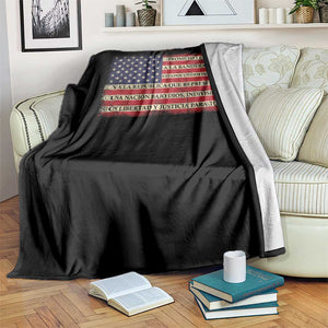 Spanish Pledge of Allegiance USA Flag Vintage Patriotic Graphic Throw Blanket American Patriot Promesa de Lealtad TS02 Print Your Wear
