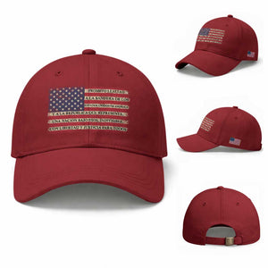 Spanish Pledge of Allegiance USA Flag Vintage Patriotic Graphic Baseball Cap American Patriot Promesa de Lealtad TS02 Baseball Cap Universal Fit Cherry Red Print Your Wear
