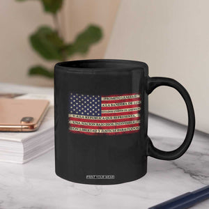 Spanish Pledge of Allegiance USA Flag Vintage Patriotic Graphic Coffee Mug American Patriot Promesa de Lealtad TS02 Print Your Wear