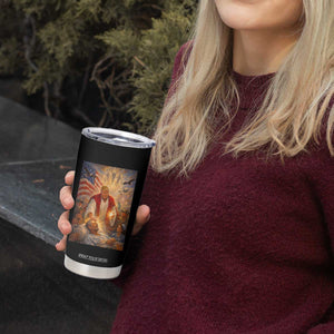 Trump The Healer Oil Painting Graphic Tumbler Cup Sacred Heart Divine Mercy Political Parody TS02 Print Your Wear