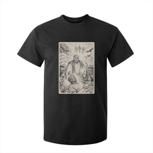 Trump The Healer Graphic T Shirt For Kid Vintage Etching Style Religious Political Satire TS02 Black Print Your Wear