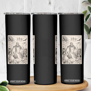 Trump The Healer Graphic Skinny Tumbler Vintage Etching Style Religious Political Satire TS02 Print Your Wear