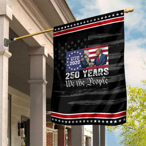 250 Years George Washington and Trump Handshake Patriotic Patriotic Garden Flag We The People 1776-2026 Founding Fathers Legacy TS02 Distressed Black Red Print Your Wear
