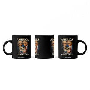 USA 250th Anniversary George Washington and Trump Birthday Cake Coffee Mug 250 Years 1776 2026 Patriotic Celebration TS02 Print Your Wear